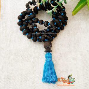 Beautiful Design Dark Shyma Tulsi 108 + 1 Beads Japa Mala