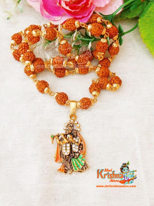 Shri Krishna Pendant with Shiv Rudraksha Chain