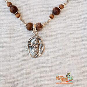 Shri Krishna Silver Pendant in beautifully designed Necklace Mala