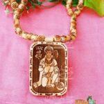 Shri Ram Bhakt Hanumaan Baba Tulsi Locket Mala with Ram Name Tulsi Beads