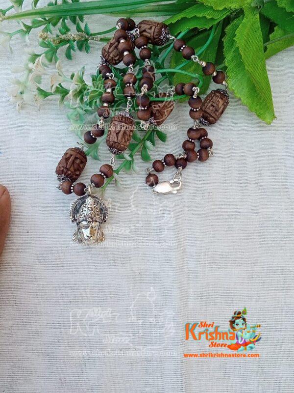 Sterling Silver Hanuman Ji With Tulsi Mala