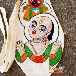 Shri Jagannath ji Cream Color Embroidery Gomukhi – Premium