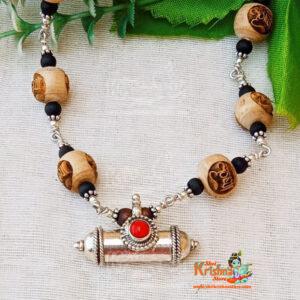 Narasimha Kavach with Krishna Original Tulsi Beads Kanthi Necklace