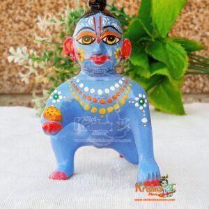 Ashtadhatu-Brass Laddu Gopal Idol - 2 Number / 4 Inches