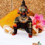 Brass Black Laddu Gopal Statue Pital Murti For Pooja Large Size 5 No