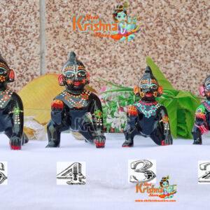 Brass Black Laddu Gopal Statue Pital Murti For Pooja Large Size 5 No