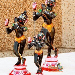 Hand Painted Lord Krishna Black Idol – 5 Inches