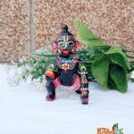 Brass Black Laddu Gopal Statue Pital Murti For Pooja Medium Size 4 No