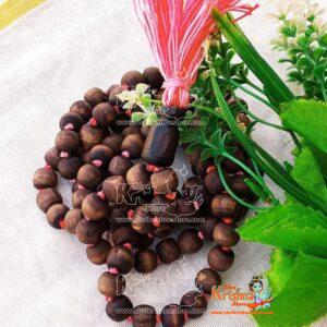 Shyama Tulsi Beads Knotted Japa Mala 108 + 1 Guru Bead