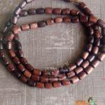 Three Round Cylindrical Bead Tulsi Kanthi Mala from Vrindavan Dham - Classic
