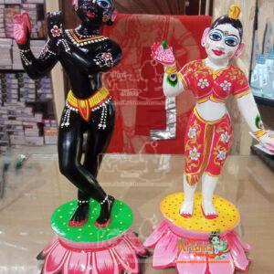 Radha Krishna Jugal Murti Pure Brass – Premium