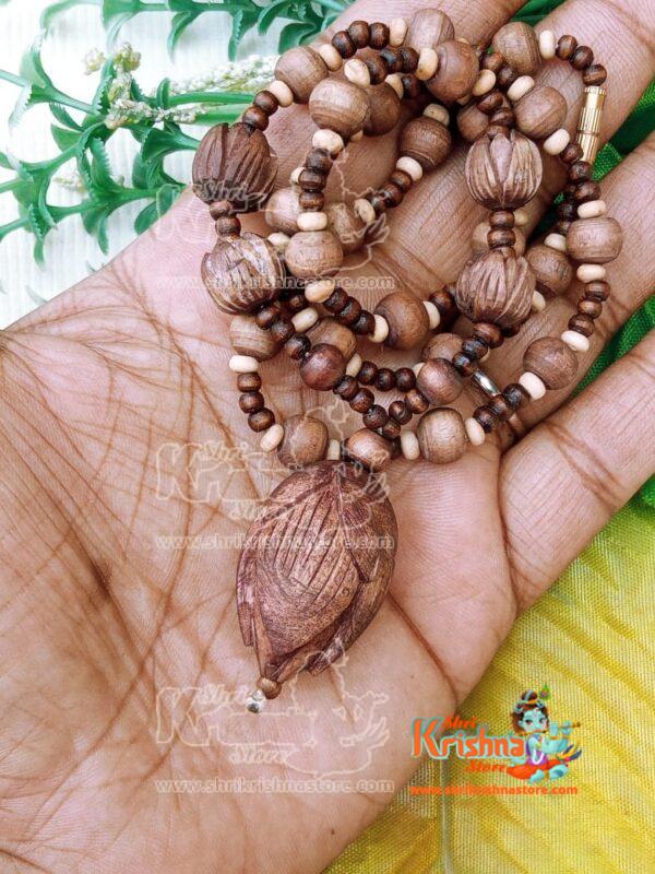 Lotus Beads Tulsi Carved Beads Mala