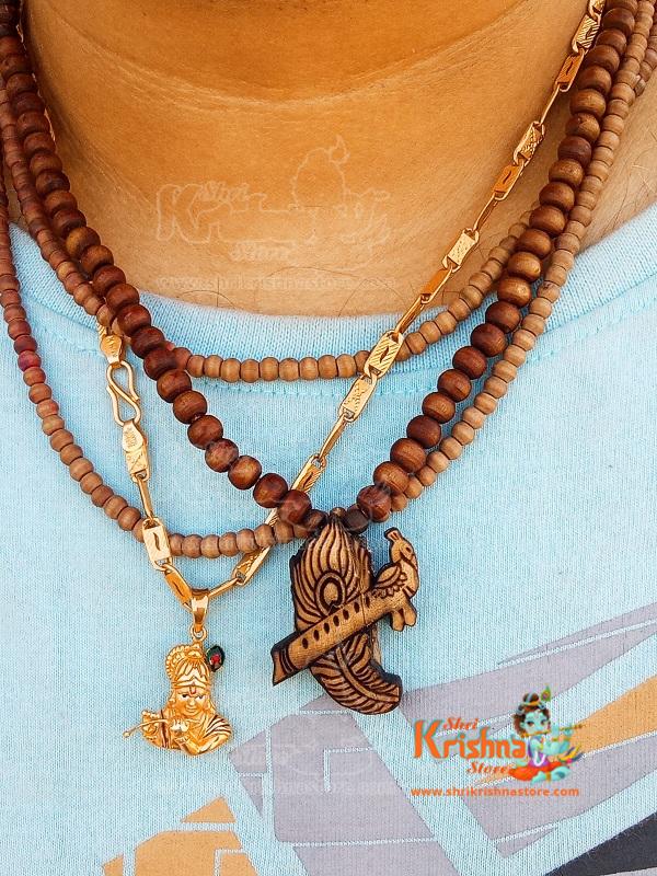Shri Krishna Bansuri Tulsi Locket Mala