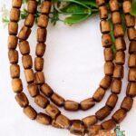 Original Tulsi Kanthi Mala 3 Round Natural Brown Color