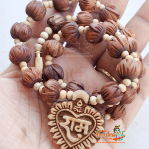 Shri Ram Naam Lotus Tulsi Kanthi Locket Mala