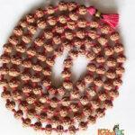 6 Mm Knotted Rudraksha Mala 108 + 1 Prayer Beads, Long Red Tassel, Necklace, Mens Mala