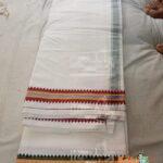 White Ganga Jamuna - Cotton Dhoti
