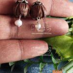 Lotus Tulsi Beads Design Earrings