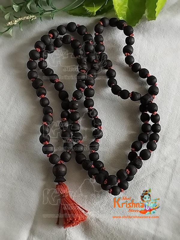 Dark Shyma Tulsi 108 + 1 Beads Japa Mala-Beautiful Design