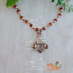 Lord Shiv Om Namah Shivay Locket With Rudraksha Mala Brass