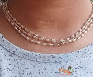 Black Tulasi Silver 3 Round Kanthi Mala