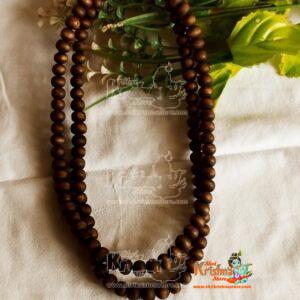 Natural Tulsi Beads Two Round Kanthi Mala