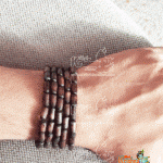 Natural Dark Brown Shyama Tulsi Beads Handmade Bracelet