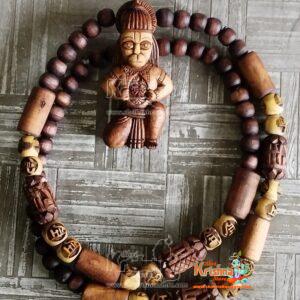 Shri Ram Bhakt Hanumanji-Original Tulsi Hand Craved Locket with uniquely designed Tulasi Necklace