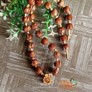 Shri Radha Tulsi Locket with Lotus Beads Mala