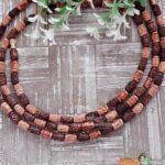 Radha Radha Carved Naam Three Round Kanthi Mala