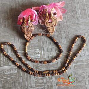 Radhe Radhe Complete Tulsi Set - Kanthi-Bracelet and Earrings