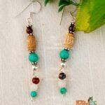 Sterling Silver Cylindrical Shaped Pure Tulsi Earrings