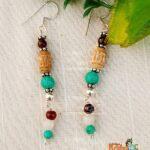 Sterling Silver Cylindrical Shaped Pure Tulsi Earrings