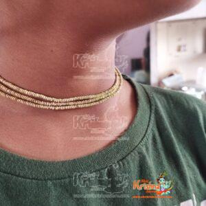 Tiny Tulsi Beads Three Round Kanthi Mala