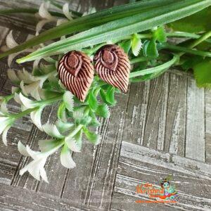 Peacock Feather Designed Tulsi Studs - Premium / Sweetest