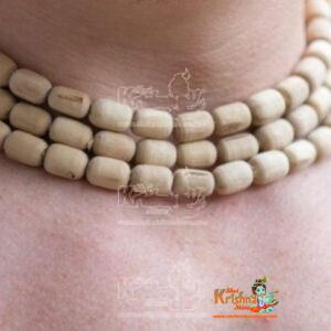 Barrel shaped Tulsi beads Kanthi Mala - Premium