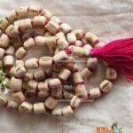 108 Beads Pure Tulsi Japa Mala with Red Tassel