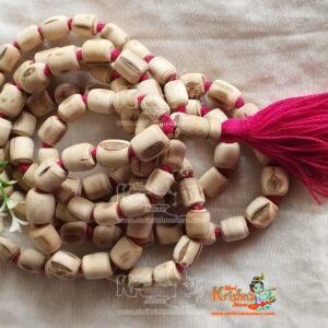 108 Beads Pure Tulsi Japa Mala with Red Tassel