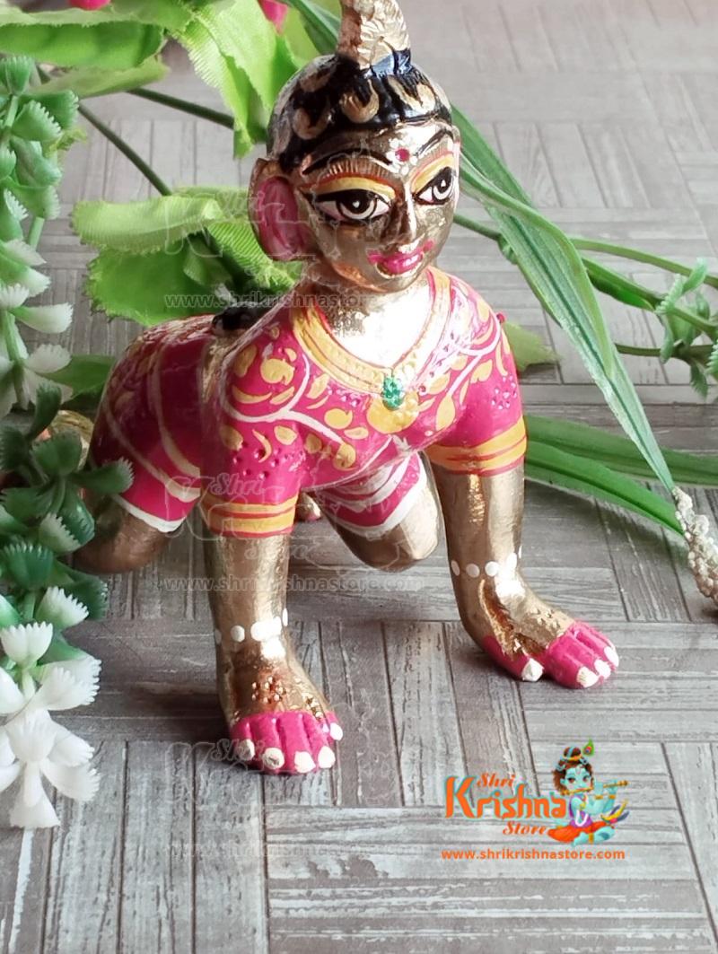 Brass Sitting Bal Radha Rani Kishori Ji Deity Statue Murty Vigraha Brass Sitting Bal Radha Rani Kishori Ji Deity Statue Murty Vigraha