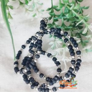 Beautifully Designed Natural Black Shyma Tulsi Mala