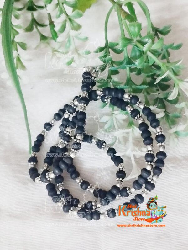 Beautifully Designed Natural Black Shyma Tulsi Mala