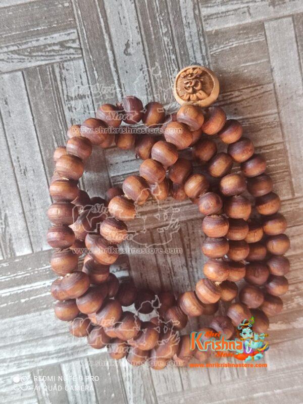 Stretchable 108 Tulsi Beads Mala For Wearing and for Mantra Japa