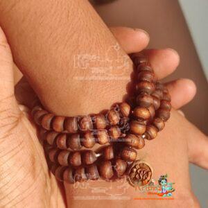 Stretchable 108 Tulsi Beads Mala For Wearing and for Mantra Japa