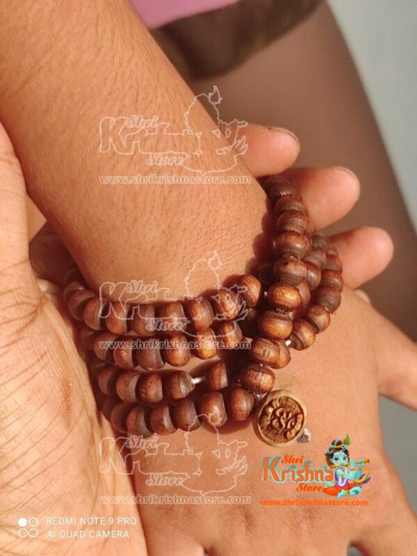 Stretchable 108 Tulsi Beads Mala For Wearing and for Mantra Japa