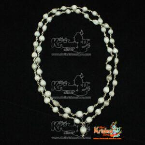 100% Natural Vaijanti Mala in 108+1 Beads in Silver for Wear and Jap