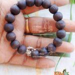 Natural Dark Brown Shyama Tulsi Beads Handmade Bracelet