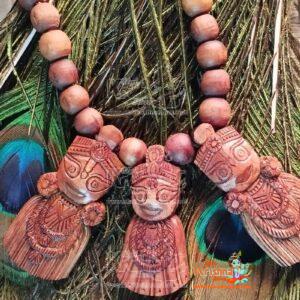 Shri Jagannath Baladeva and Subhadra Original Tulsi Locket Mala Set