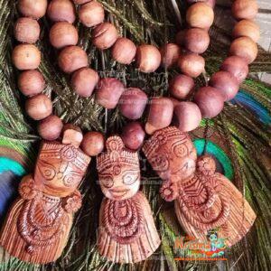 Shri Jagannath Baladeva and Subhadra Original Tulsi Locket Mala Set