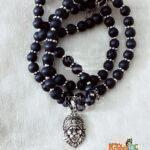 Narsingh Bhagwan Silver Locket With Silver Cap Tulsi Beads Mala