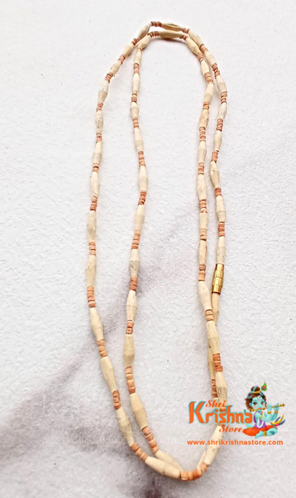 Beautiful Design 2 Round Kanthi Mala for Women 1mm Oval Shaped Beads